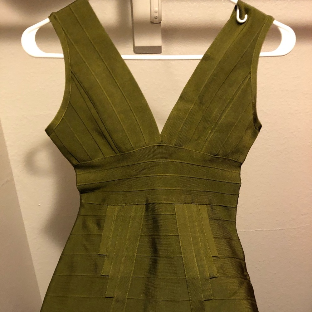 Olive Green Midi Dress NEW (Hot Miami Styles)